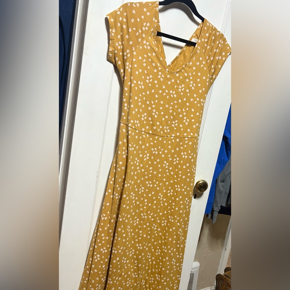Pact Mustard Floral Maxi Skirt